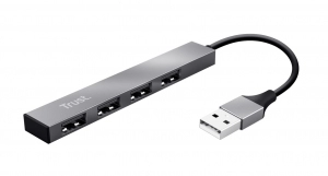Mini USB HUB Trust  HALYX 4-PORT, silver 
