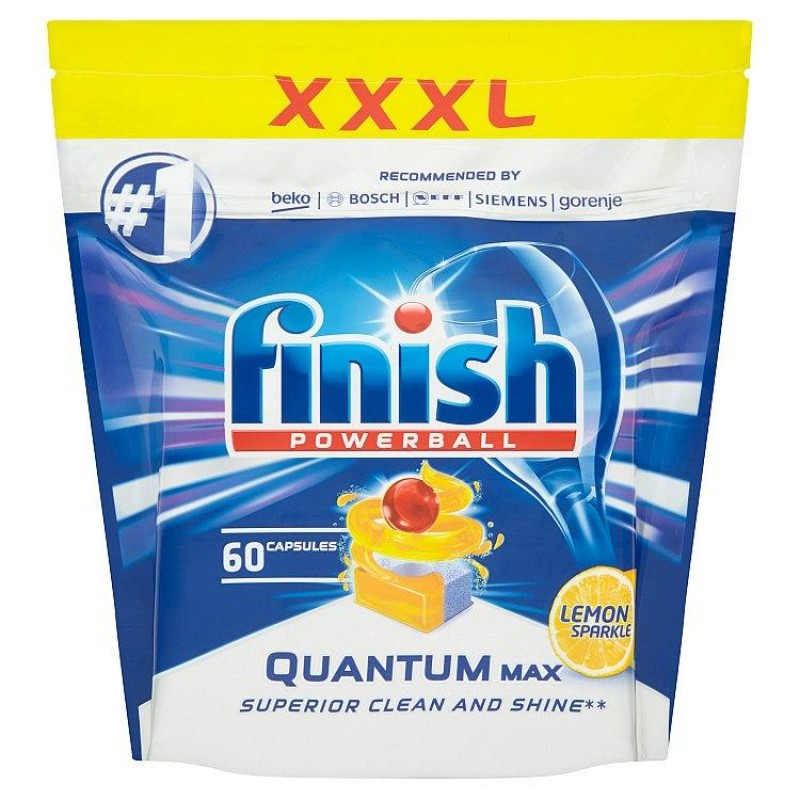 Таблетки для ПММ Finish Quantum Max 60 tab photo 1 Таблетки для ПММ Finish Quantum Max 60 tab photo 1