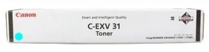 Toner Canon C-EXV31 Cyan, (940g/appr. 52 000 pages 10%) for Canon iR Advance C7055i/7065i 