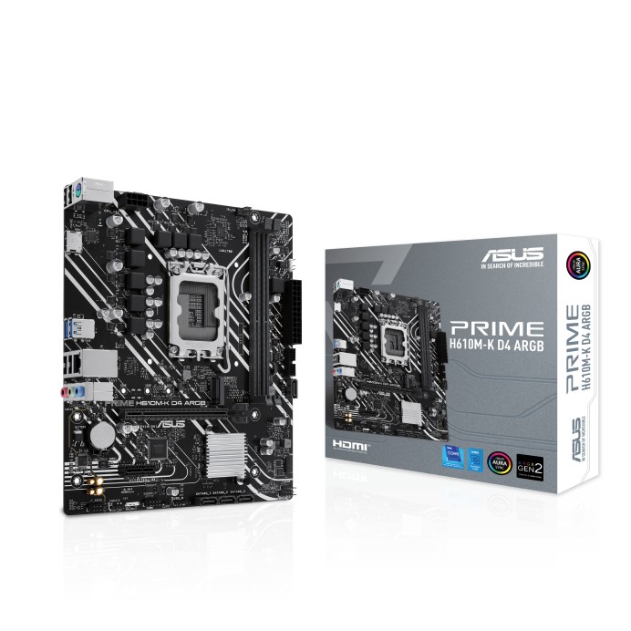 Placa de baza ASUS PRIME H610M-K D4 ARGB/ 1700 / H610 / DDR4 / mATX photo 1