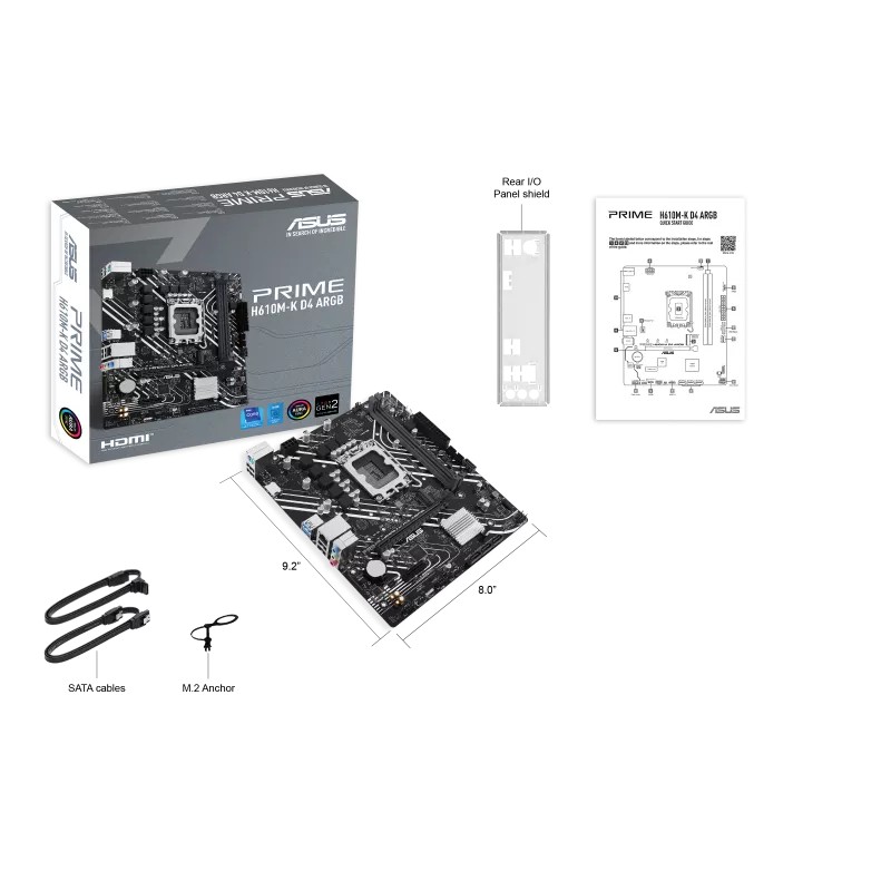 Placa de baza ASUS PRIME H610M-K D4 ARGB/ 1700 / H610 / DDR4 / mATX photo 6
