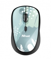 Trust Yvi Wireless Mouse - Blue, 8m 2.4GHz, Micro receiver, 800-1600 dpi, 4 button, Rubber sides for comfort and grip,USB 