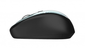 Trust Yvi Wireless Mouse - Blue, 8m 2.4GHz, Micro receiver, 800-1600 dpi, 4 button, Rubber sides for comfort and grip,USB thumbnav 3