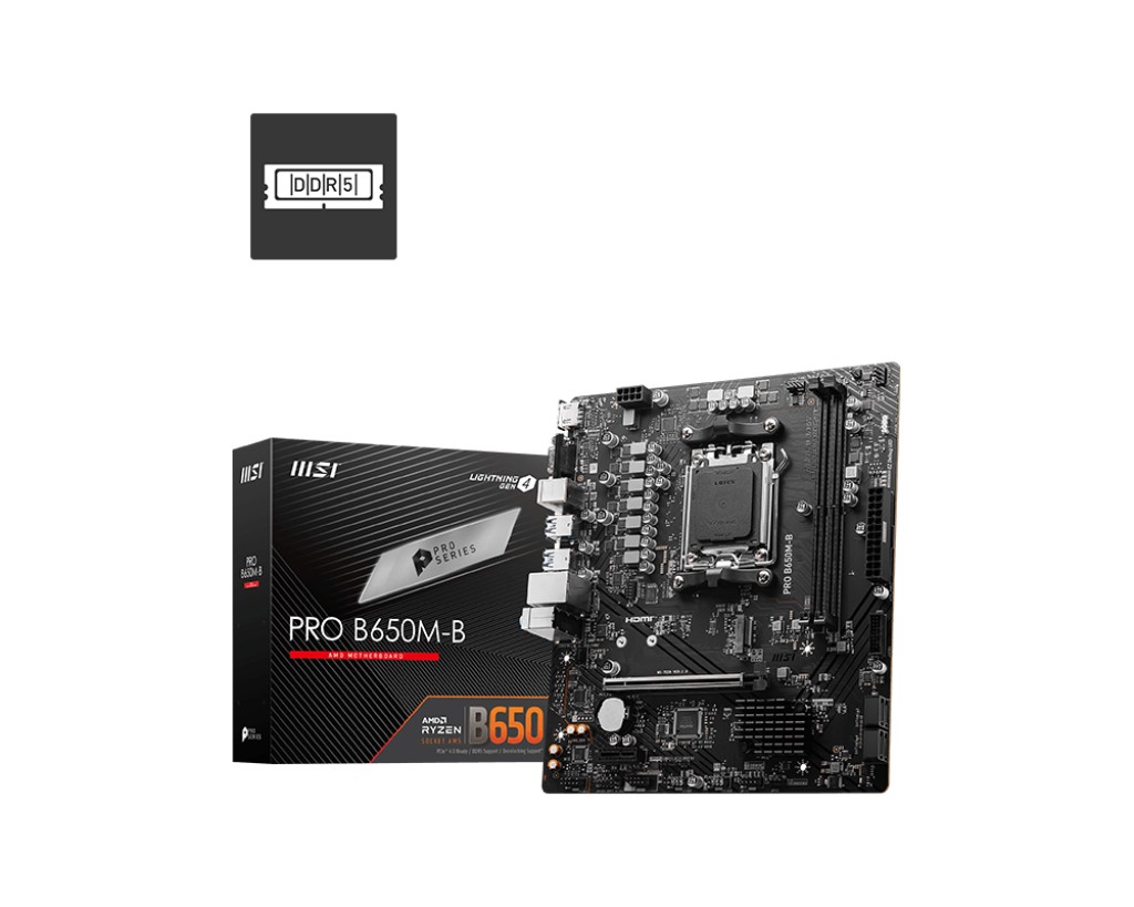 Материнская плата MSI PRO B650M-B / AM5 / B650 / DDR5 / mATX photo 1
