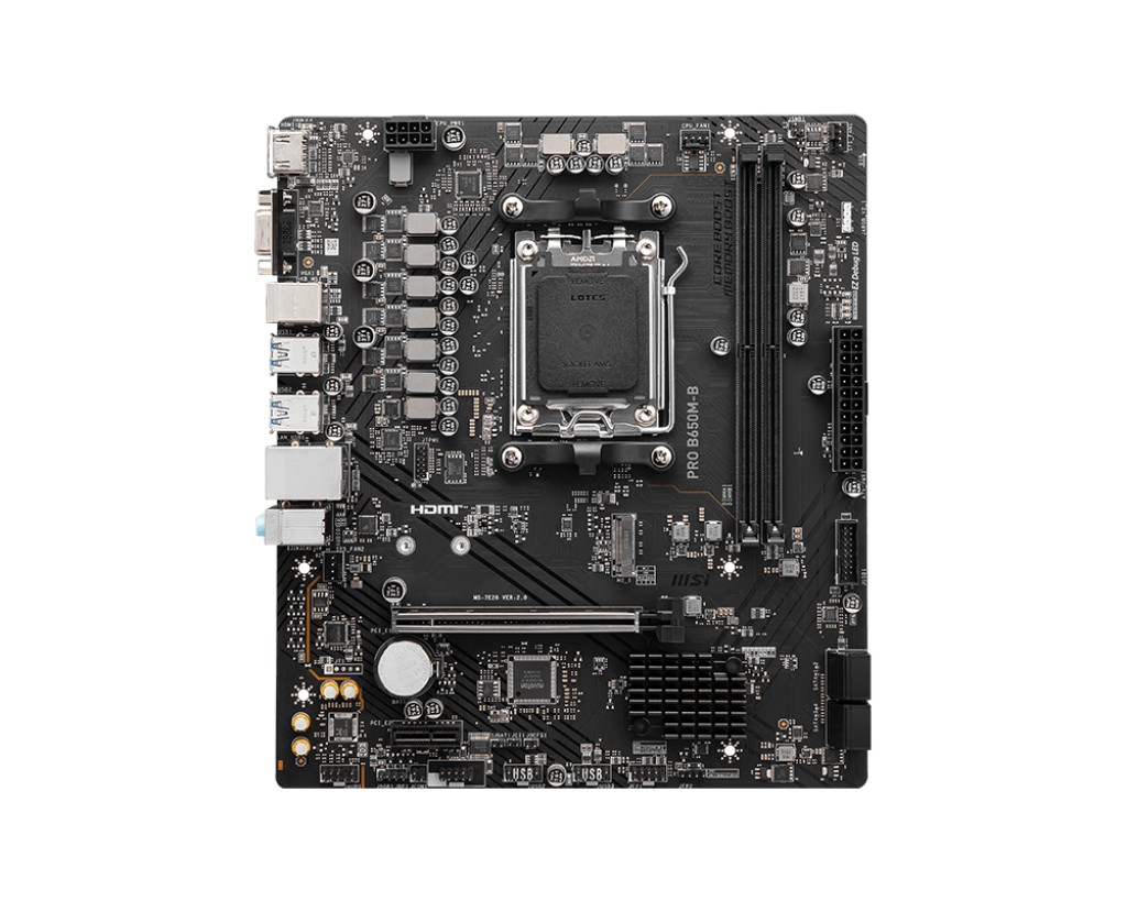 Материнская плата MSI PRO B650M-B / AM5 / B650 / DDR5 / mATX photo 2