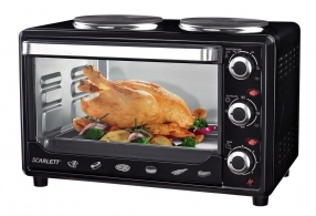 Cuptor electric Scarlett SCEO96O99, 25 l, 2900 W, Negru 