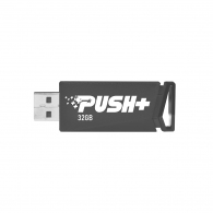 32GB USB3.2 Patriot PUSH+ Black, Capless design, Light weight of 10g (Read 45 MByte/s, Write 18 MByte/s) thumbnav 1