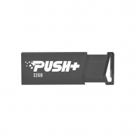 32GB USB3.2 Patriot PUSH+ Black, Capless design, Light weight of 10g (Read 45 MByte/s, Write 18 MByte/s) thumbnav 2