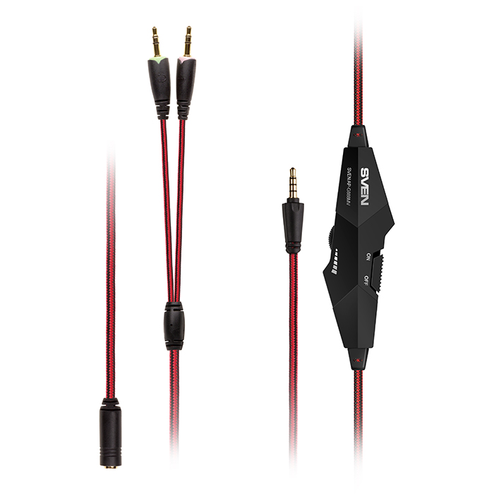 Наушники SVEN AP-G888MV, Black/Red photo 4