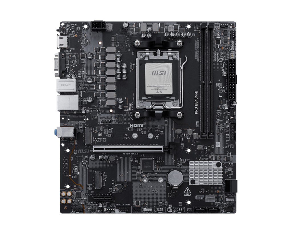 Placa de baza MSI PRO B840M-B / AM5 / B840 / DDR5 / mATX photo 2