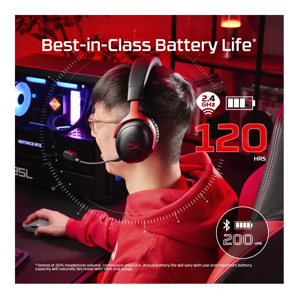 Наушники HyperX Cloud III S Wireless A59Z0AA Black/Red photo 8