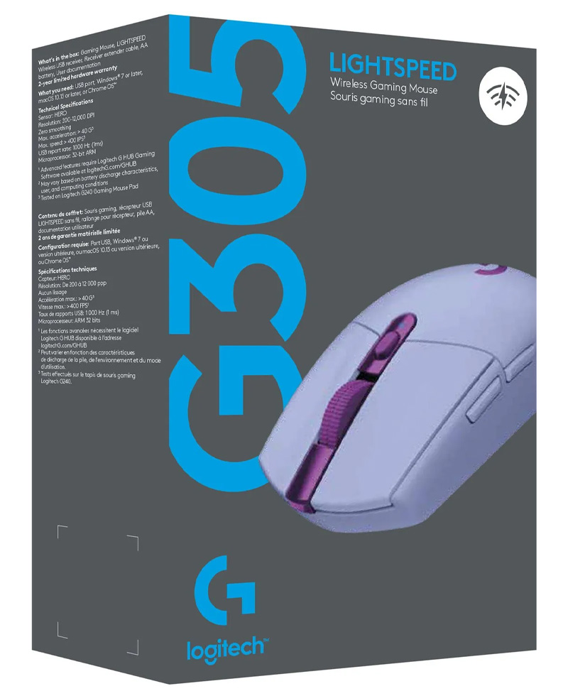 Беспроводная мышь Logitech G305 Lilac Сиреневый / Оптическая / Сиреневый photo 4