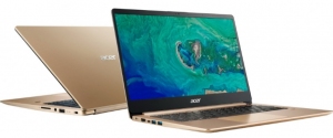 Laptop Acer Swift 1 Luxury Gold, Pentium Silver, 4 GB GB, Linux, Auriu si roz thumbnav 2