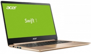 Laptop Acer Swift 1 Luxury Gold, Pentium Silver, 4 GB GB, Linux, Auriu si roz thumbnav 4