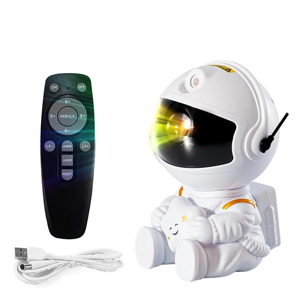Proiector LED Woo Cute Series Night Light Astronaut, White photo 2