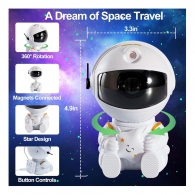 Proiector LED Woo Cute Series Night Light Astronaut, White thumbnav 5