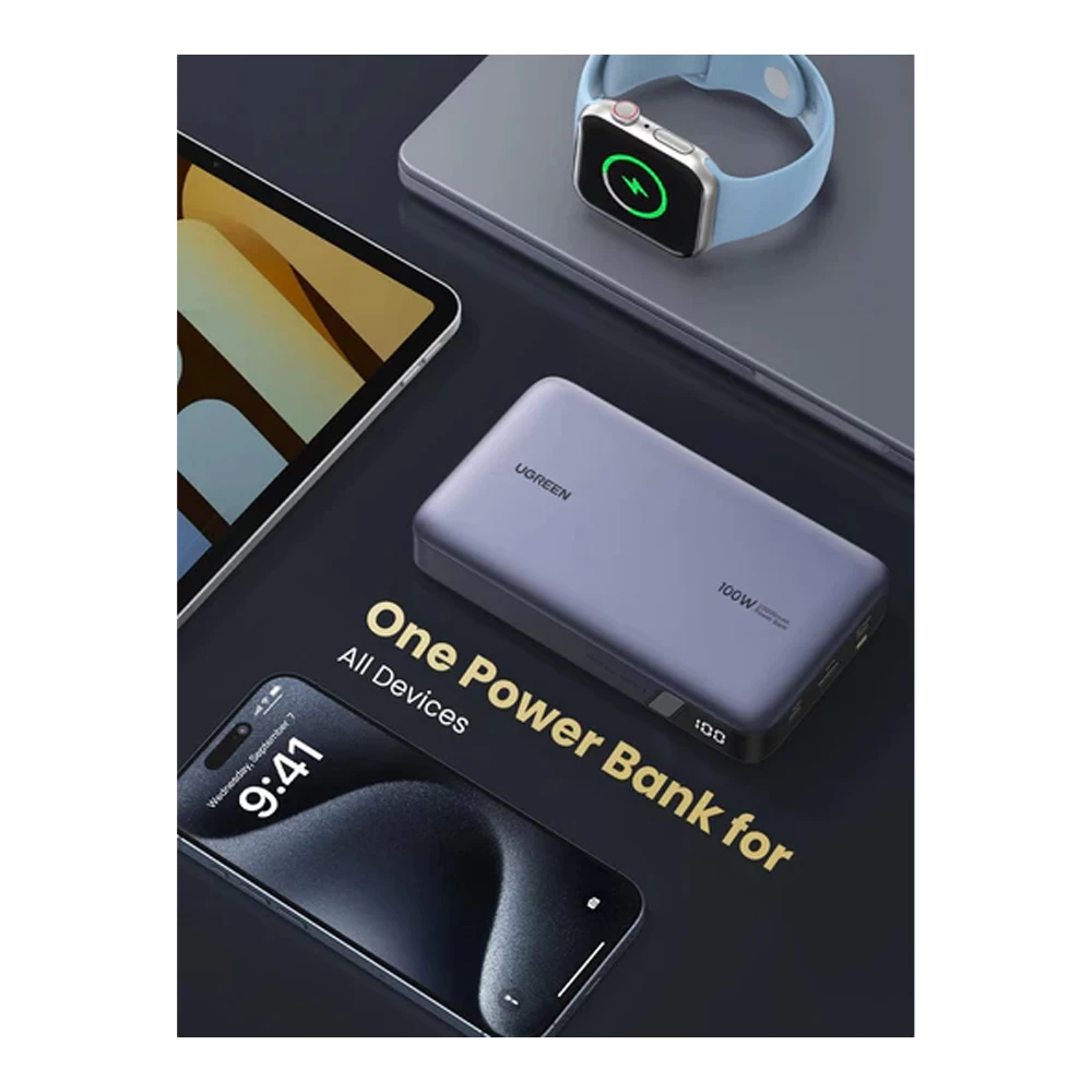 Внешний аккумулятор Ugreen 20 20000mAh 100W Two-way Fast Charging Grey photo 6