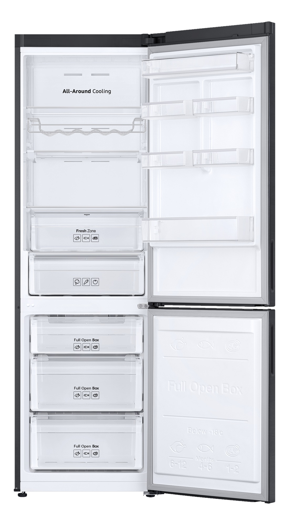 Frigider cu doua usi Samsung RB34N5440B1 / 344 l / 192 cm / A+  photo 4