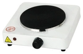 Plita de masa electrica Akita YQ100B1, 1 arzatoare, 1000 W, Alb 