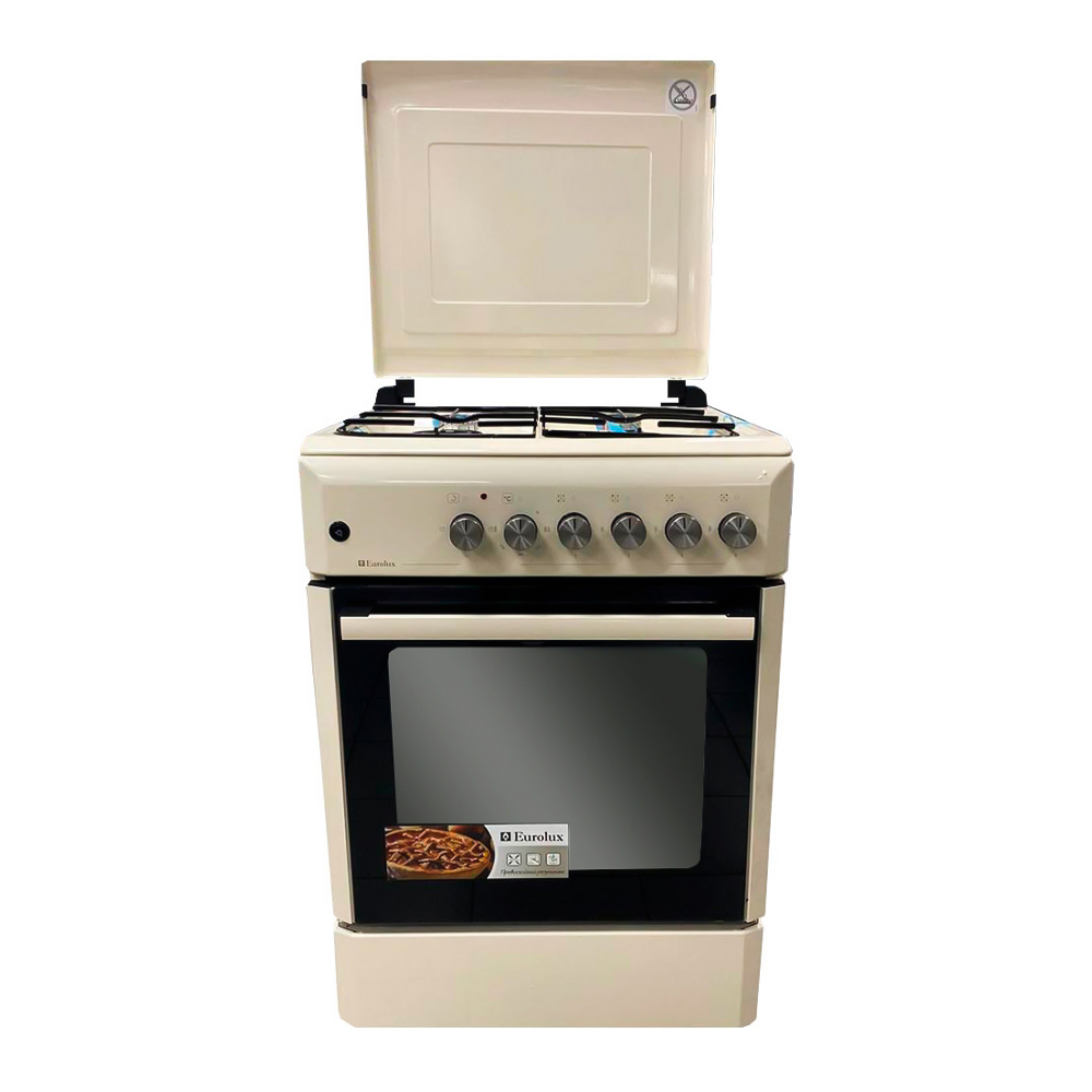 Газовая плита Eurolux KLE6640IBG / 4 конфорок / 60 см / Бежевый photo 1 Газовая плита Eurolux KLE6640IBG / 4 конфорок / 60 см / Бежевый photo 1