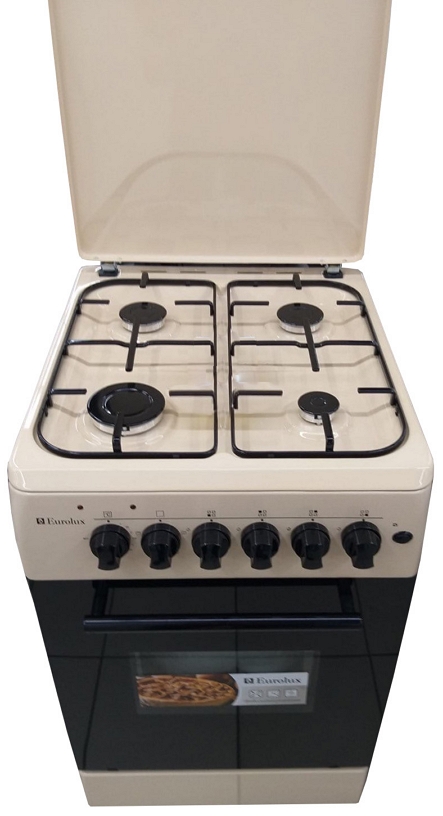 Газовая плита Eurolux TE-5640 IBG / 4 конфорок / 50 см / Бежевый photo 1 Газовая плита Eurolux TE-5640 IBG / 4 конфорок / 50 см / Бежевый photo 1