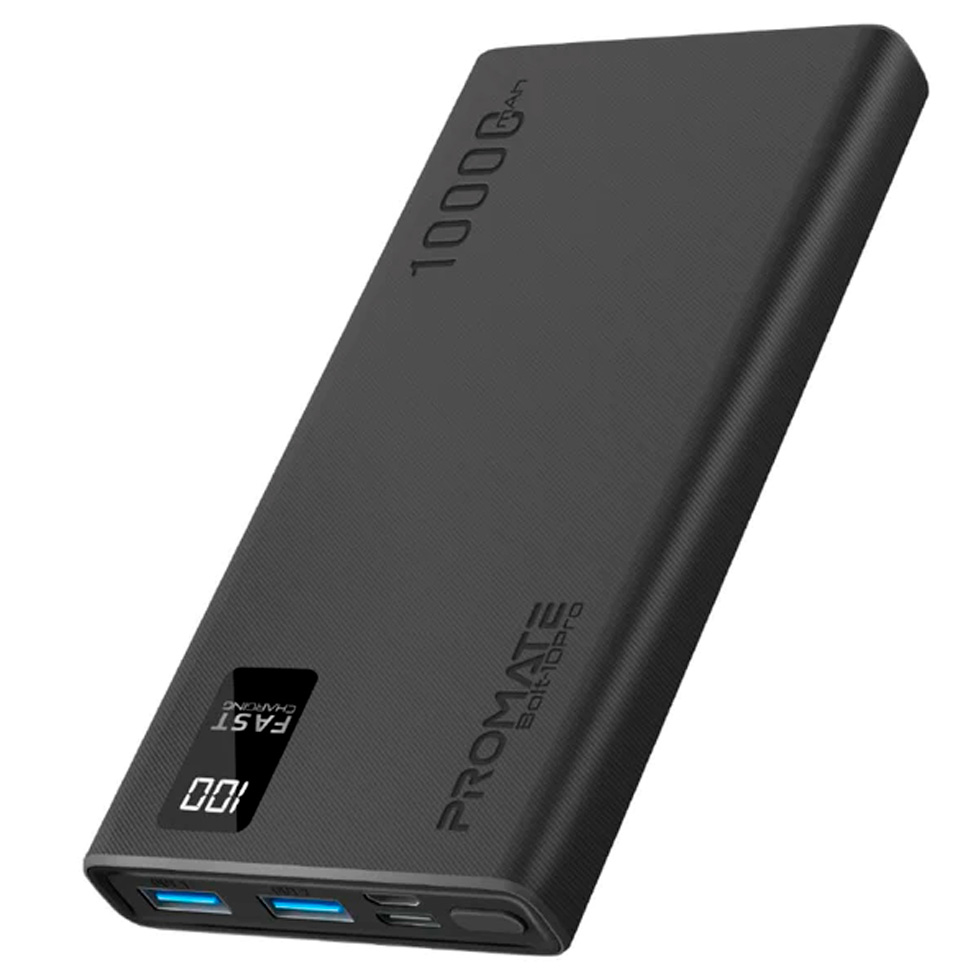 Внешний аккумулятор Promate BOLT-10 Pro Black photo Внешний аккумулятор Promate BOLT-10 Pro Black photo