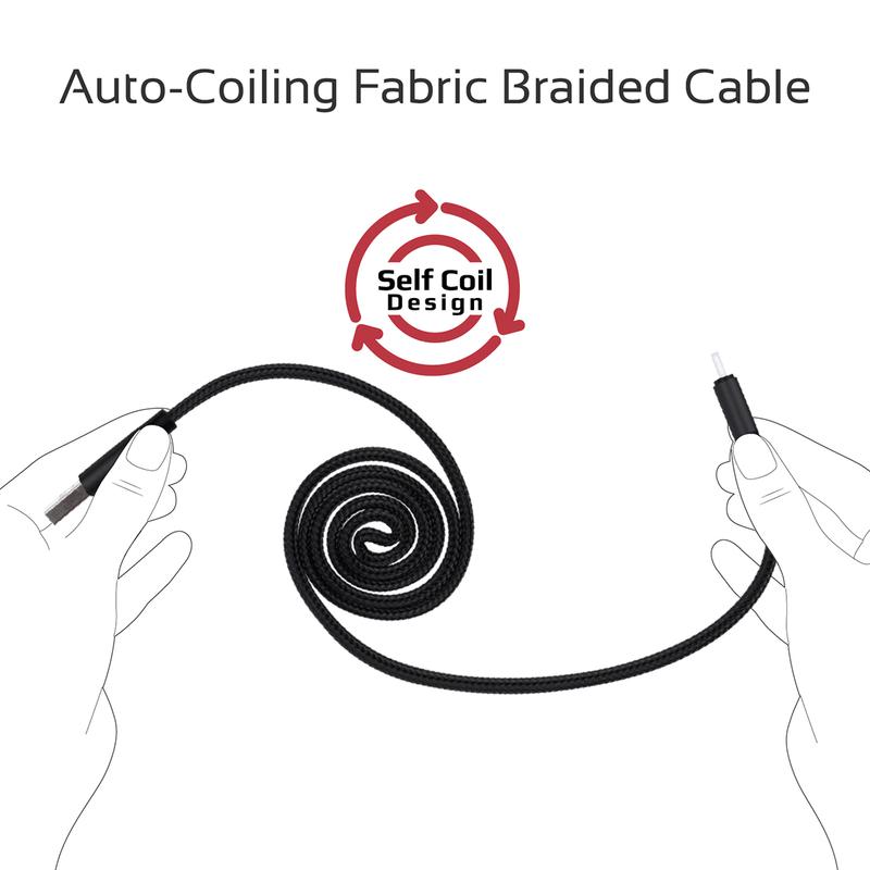 Кабель USB-A - USB Type-C Promate Coiline-C Black 1.2 /1.2м /Черный photo 5
