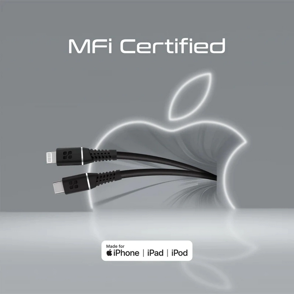 Кабель USB Type-C - Lightning Promate AISPOWERLINECI120BK 1.2 /1.2м /Черный photo 4