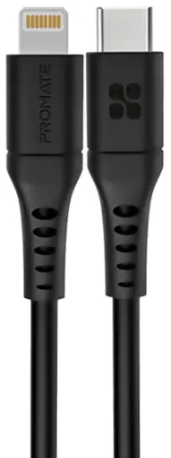 Cablu USB Type-C - Lightning Promate AISPOWERLINK200BK 2 /2m /Negru photo 1 Cablu USB Type-C - Lightning Promate AISPOWERLINK200BK 2 /2m /Negru photo 1