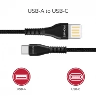 Cablu USB-A - USB Type-C Promate VigoRay-C Black thumbnav 3