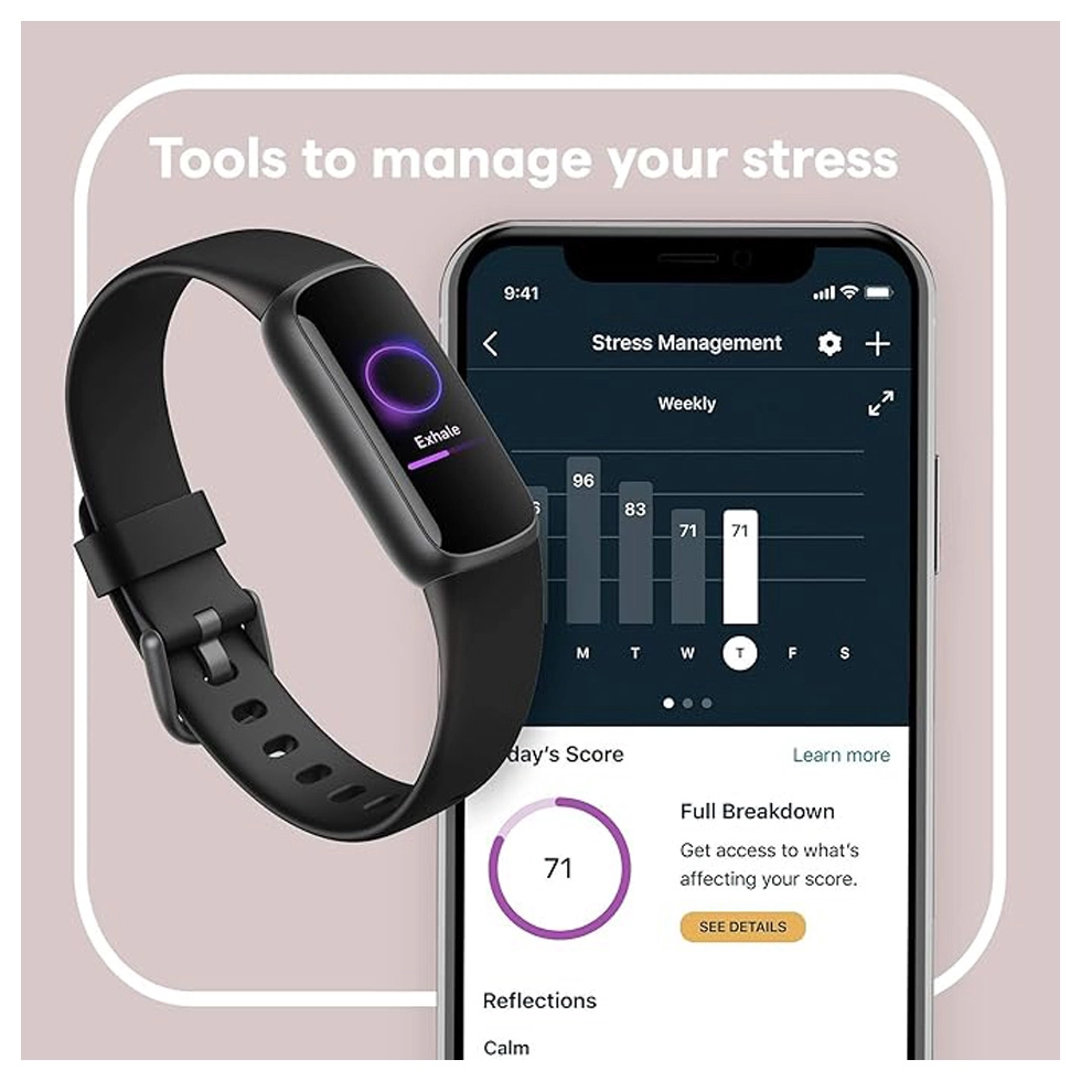Фитнес-браслет Fitbit Luxe Черный / 0.96 дюйм  photo 4