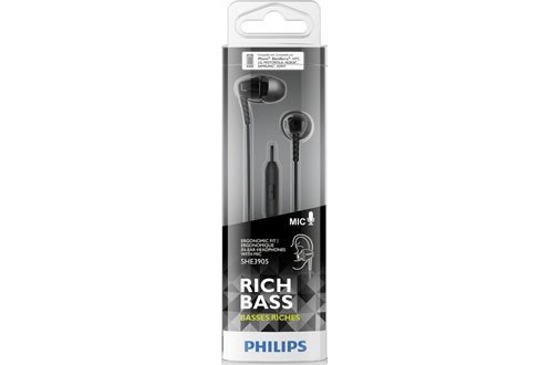 Наушники проводные Philips SHE3905BK photo 3