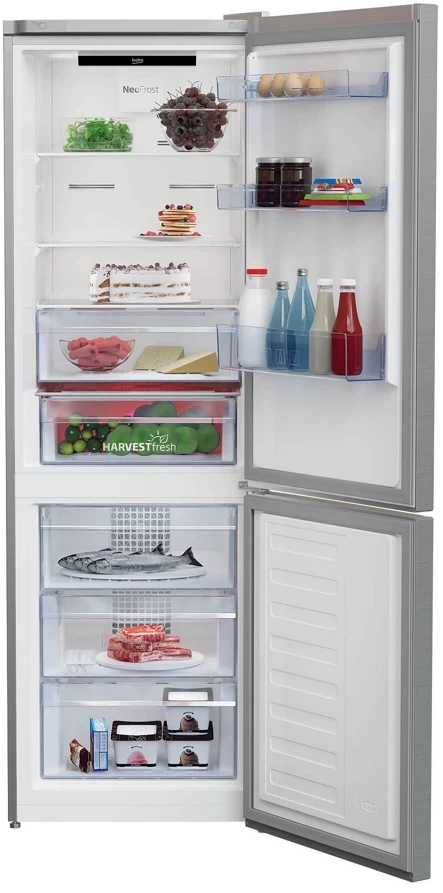Холодильник двухдверный Beko RCNA366E40ZXBN / 324 л / 185.2 см / E / Серый photo 4