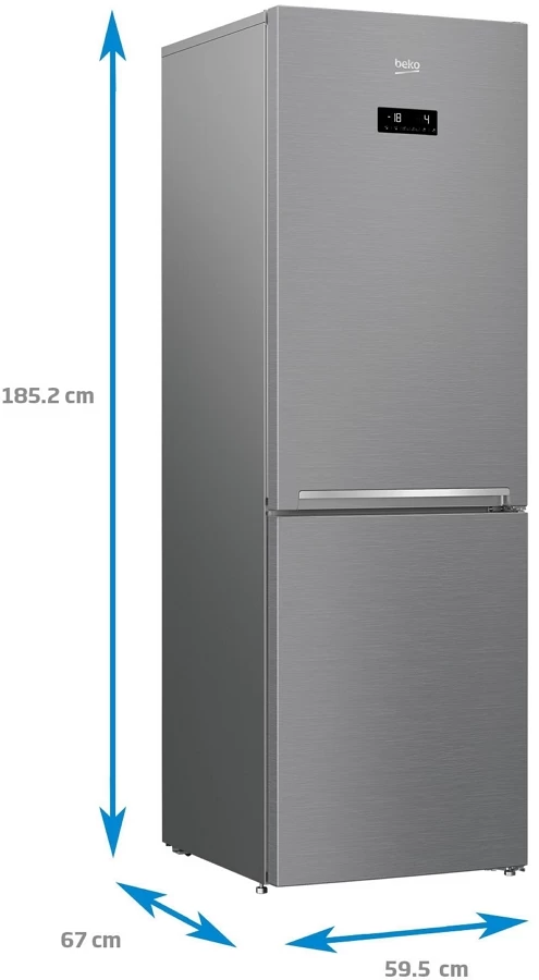 Холодильник двухдверный Beko RCNA366E40ZXBN / 324 л / 185.2 см / E / Серый photo 5