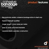 Тейп компрессионный d3 Cohesive Compression Wrap 50mm thumbnav 2