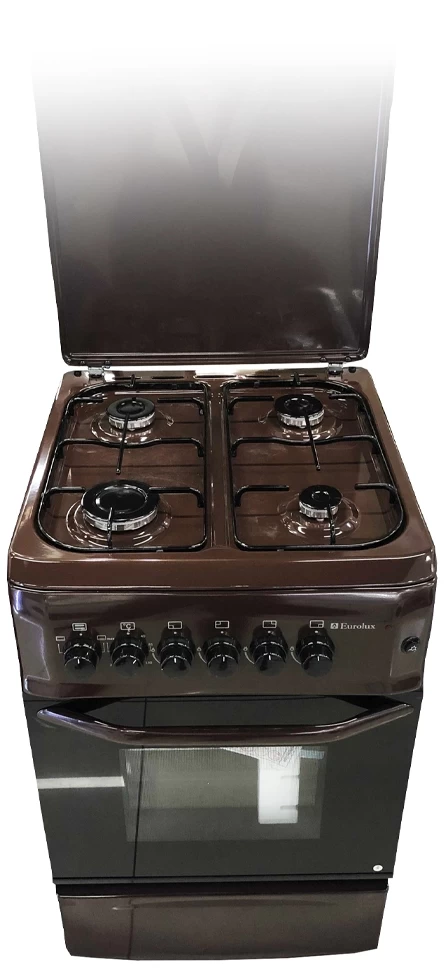 Газовая плита Eurolux MFE5640IBW / 4 конфорок / 50 см / Коричневый photo 1