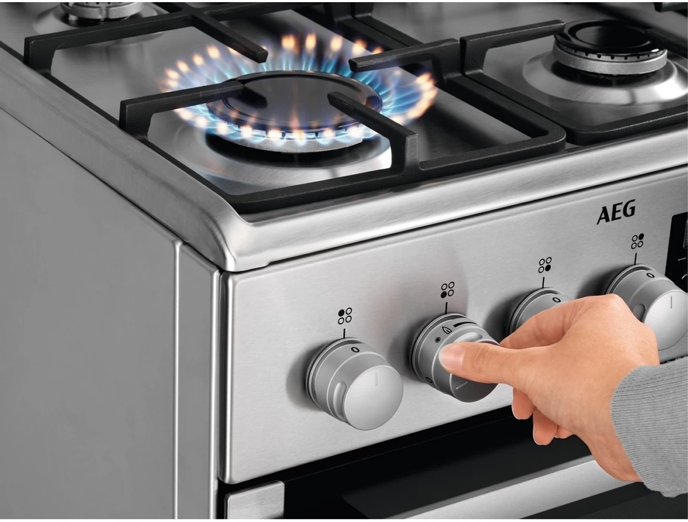 Газовая плита AEG CKB56471BX / 4 конфорок / 50 см / Нержавеющая сталь photo 4