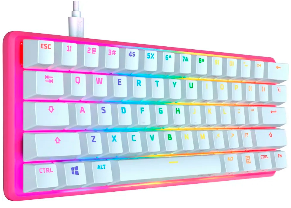 Tastatura cu fir HyperX Alloy Origins 60, Pink / Mecanica photo 2