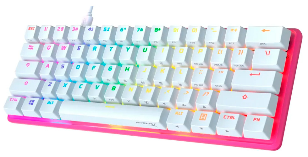 Tastatura cu fir HyperX Alloy Origins 60, Pink / Mecanica photo 3