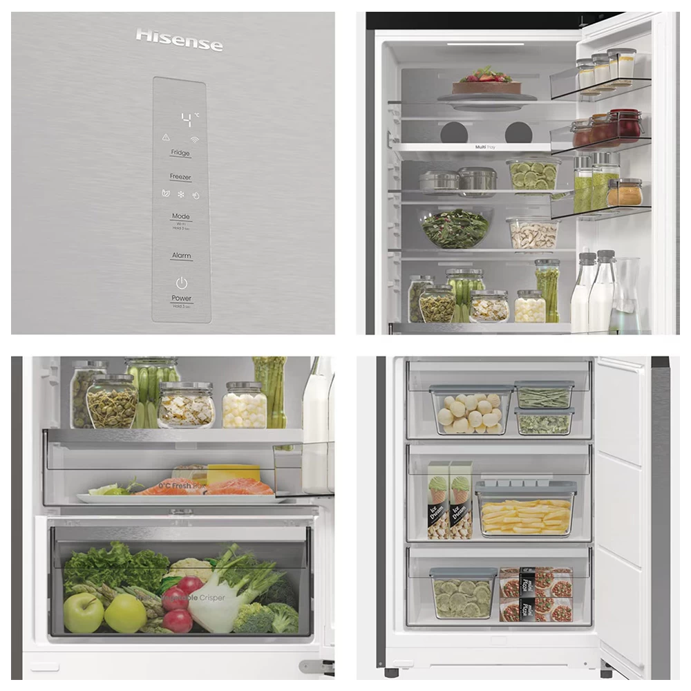 Холодильник двухдверный Hisense RB5P410SACC / 413 л / 203 см / C / Серый photo 5