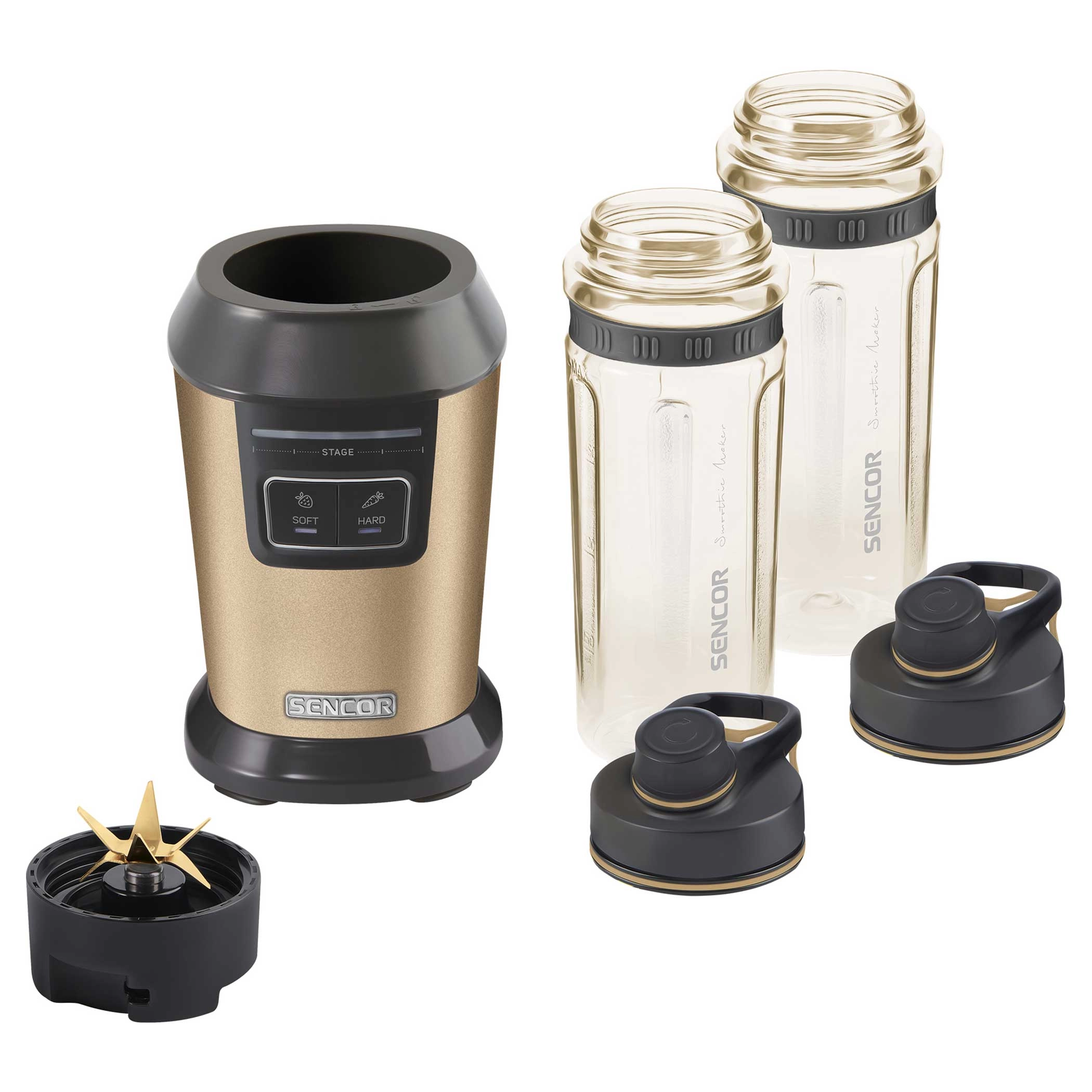 Blender pentru smoothie Sencor SBL 7077CH, 2 trepte viteza, Auriu photo 2