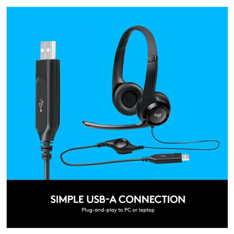 Căști Logitech H390 Negru Cu fir / Home and Office / Negru photo 5