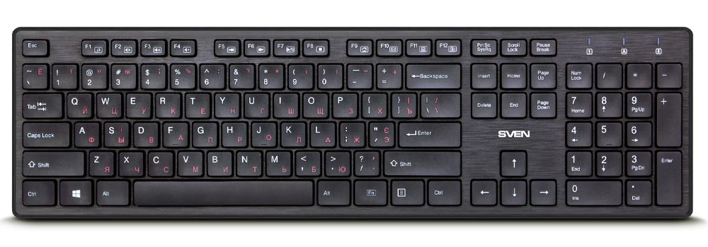 Клавиатура беспроводная Sven KB E 5800W black
 / Мембранная photo 1