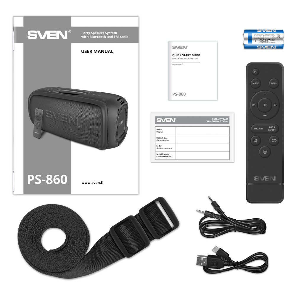 Boxa portabila Sven PS-860 Black photo 9