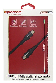 Кабель USB Type-C - Lightning Promate UniLink-LTC 1.2 /1.2м /Черный photo 2