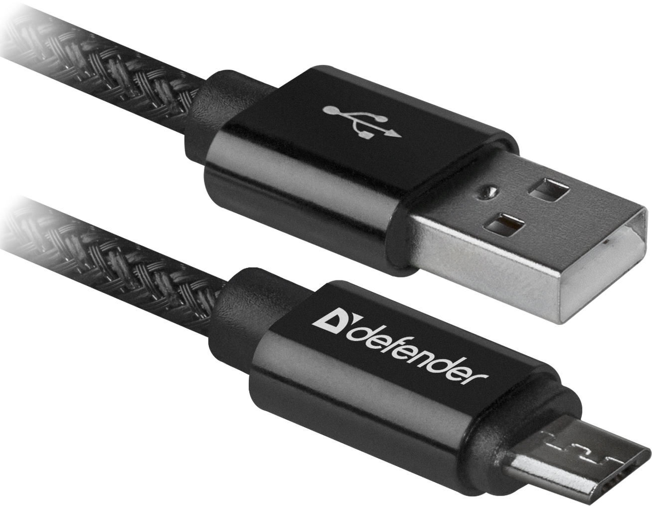 Кабель USB-A - Micro USB Defender USB08-03T  USB-MicroUSB 1m 1 /1м /Черный photo 1