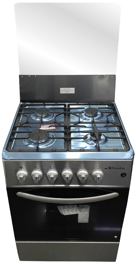 Газовая плита Eurolux MFE6640IFCX / 4 конфорок / 60 см / Нержавеющая сталь photo 1 Газовая плита Eurolux MFE6640IFCX / 4 конфорок / 60 см / Нержавеющая сталь photo 1