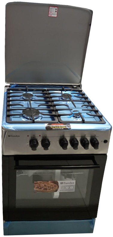 Plita de gaz Eurolux TE6640IFCX / 4 arzatoare / 60 cm / Inox photo 1 Plita de gaz Eurolux TE6640IFCX / 4 arzatoare / 60 cm / Inox photo 1