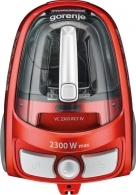 Пылесос с контейнером Gorenje VCEC03ZRCY, 1000 Вт, 80 дБ, Красный с серым 