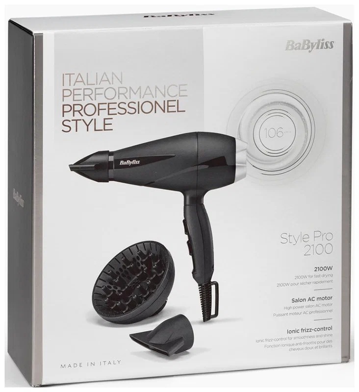 Uscator de par Babyliss 6710DE 2100W Negru photo 4